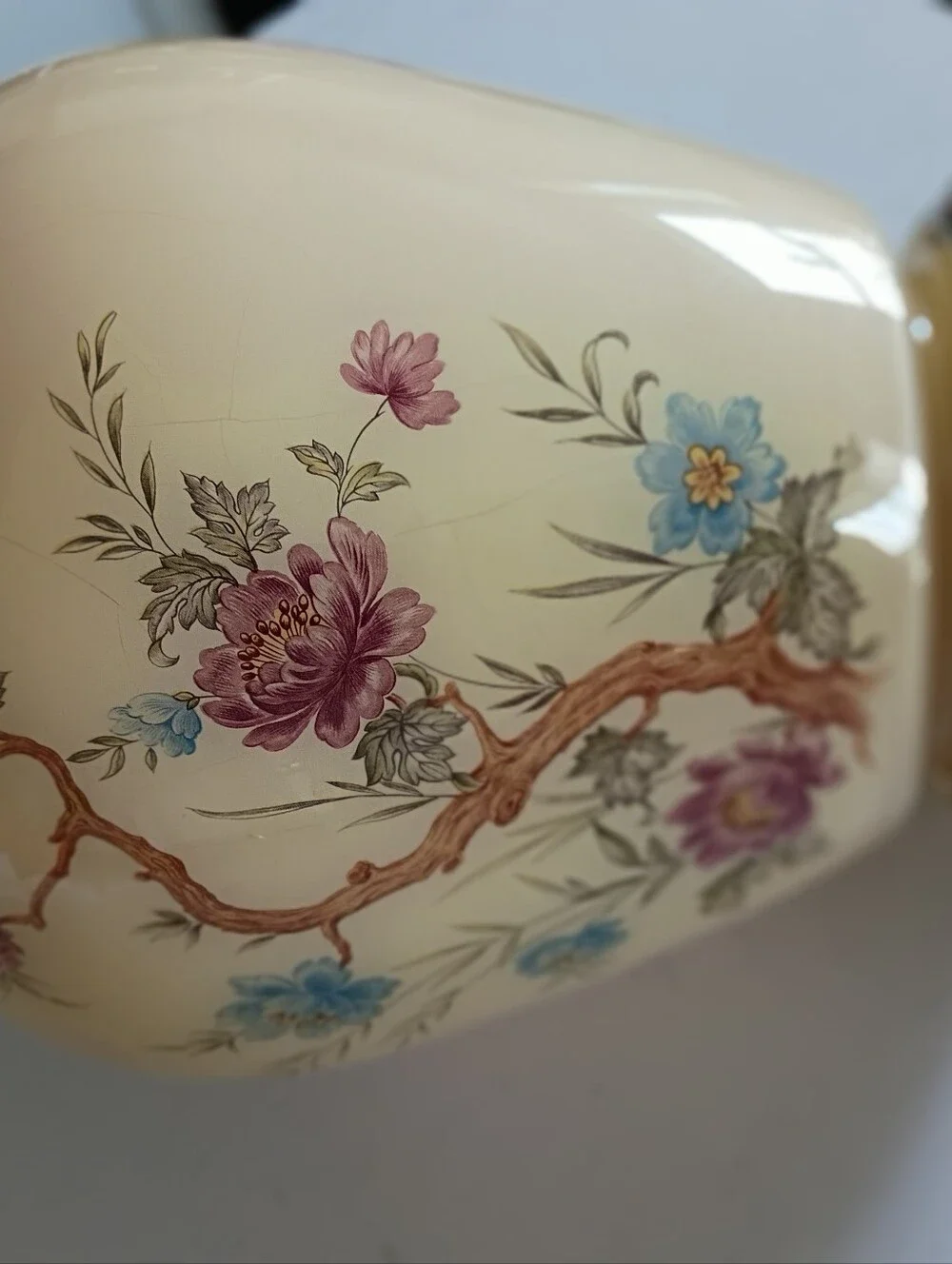 Vintage Floral Ginger Jar Table Lamp.
